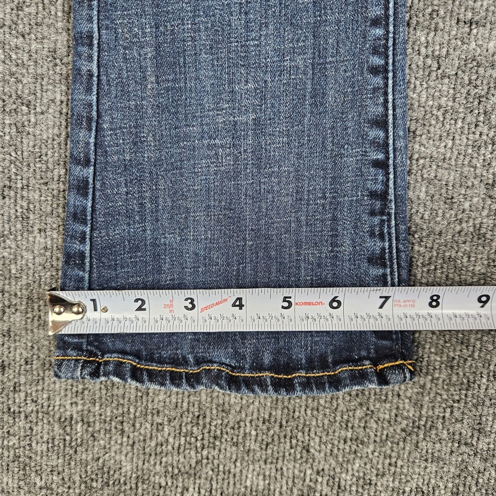 American Eagle Skinny Kick Jeans Women's 8 LONG Dark Wash Low Rise Stretch Denim - Picture 6 of 11